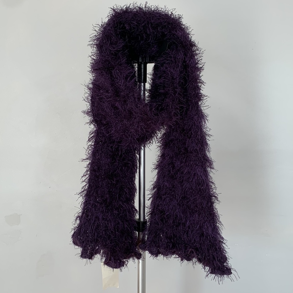 Fuzzy Purple Rockstar Scarf